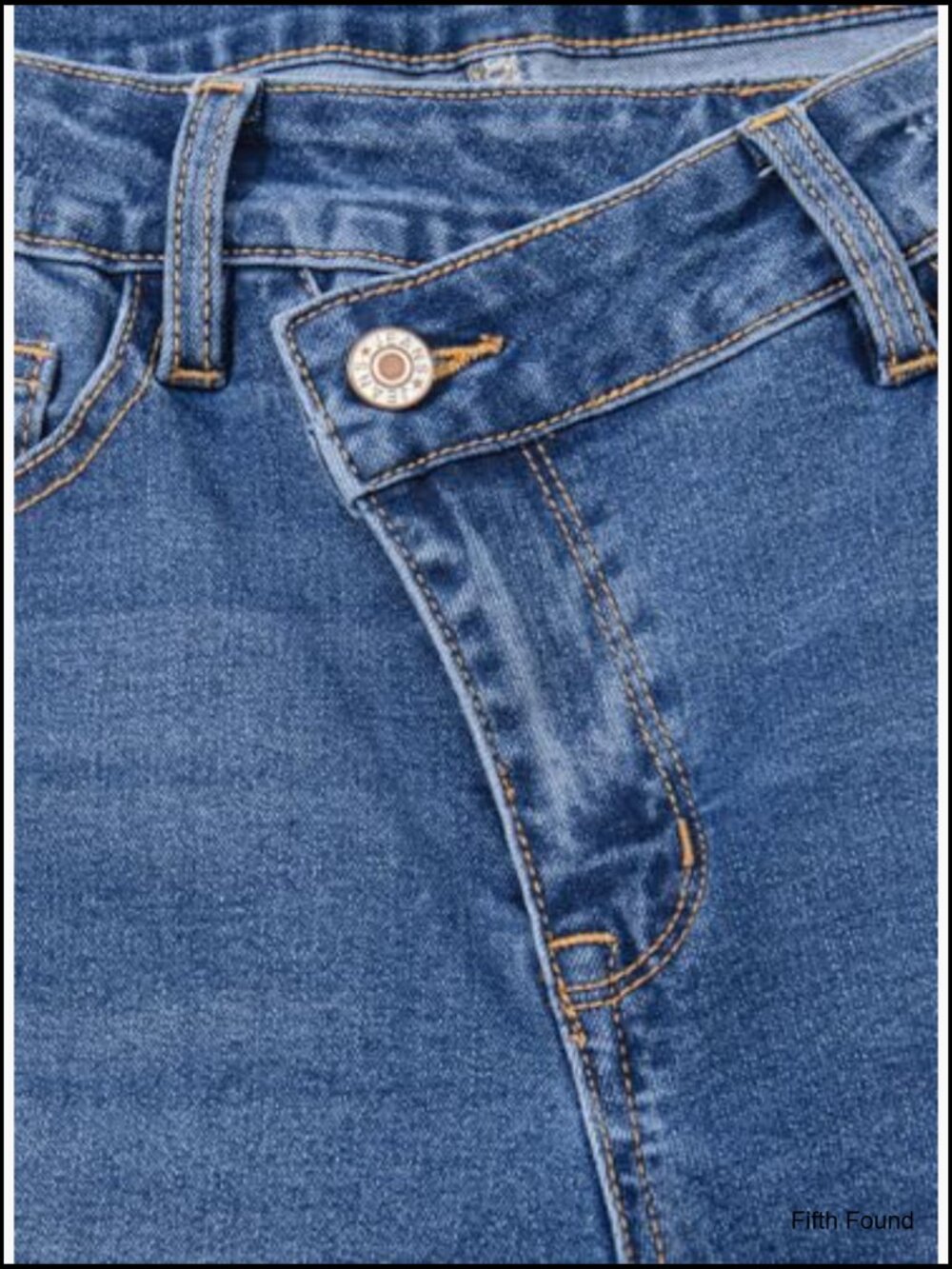 High Waisted Bell Bottom Flare Jeans Stretchy Ripped Distressed Raw Hem Pockets - Picture 6 of 7